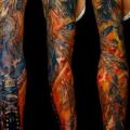 Realistische Indisch Sleeve tattoo von Piranha Tattoo Supplies