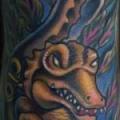 Fantasie Fuß Krokodil tattoo von Vince Villalvazo