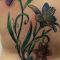 Realistic Flower Back tattoo by Tantrix Body Art