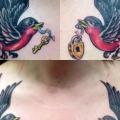 New School Breast Sparrow tattoo by Tantrix Body Art