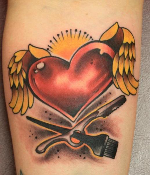 Heart Wings Tattoo by Tantrix Body Art