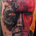Schulter Fantasie Terminator tattoo von Tantrix Body Art