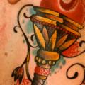 New School Neck Torch tattoo by Artic Tattoo