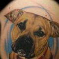 Realistic Chest Dog tattoo by Hellyeah Tattoos