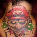tatuaggio Fantasy Collo Super Mario Zombi di Hellyeah Tattoos