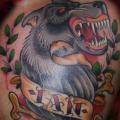 Wolf Knochen tattoo von Hellyeah Tattoos