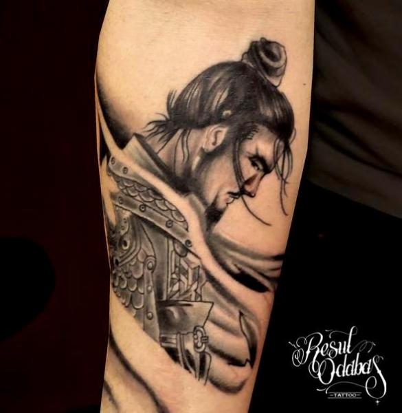 Tatuaggio Braccio Giapponesi Samurai di Resul Odabaş