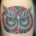 Arm New School Owl tattoo by Resul Odabaş