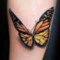 Arm Realistic Butterfly 3d tattoo by Resul Odabaş