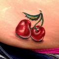 Side Cherry tattoo by Fatih Odabaş