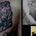 Porträt Realistische Brust tattoo von Crossover