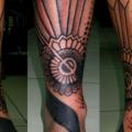 Calf Leg Tribal tattoo by Crossover