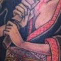 tatuaje Hombro Brazo Japoneses Geisha por Illsynapse