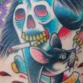 Shoulder New School Skull Mouse tattoo by Illsynapse