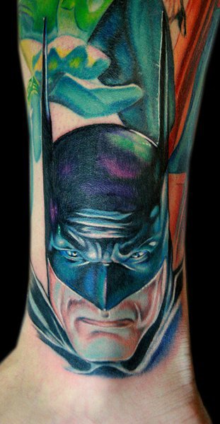 Arm Fantasy Batman Tattoo by Cecil Porter