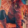 tatuaje Brazo Fantasy Spiderman por Cecil Porter