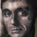 Arm Portrait Al Pacino tattoo by Georgi Kodzhabashev