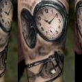 Arm Realistic Clock tattoo by Georgi Kodzhabashev