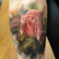 Arm Realistic Flower Rose tattoo by Bloodlines Gallery