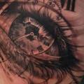 Arm Clock Eye tattoo by Putka Tattoos
