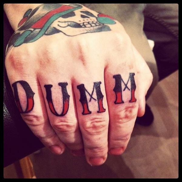 Finger Lettering Tattoo by Sarah B Bolen