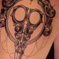 Scissor Thigh tattoo by Sarah B Bolen