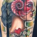 Arm Women Shell Abstract tattoo by Earth Gasper Tattoo