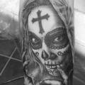 Arm Mexikanischer Totenkopf tattoo von Eddy Tattoo