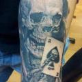 Arm Skeleton Karten tattoo von Eddy Tattoo