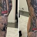 Porträt Bein tattoo von No Remors Tattoo