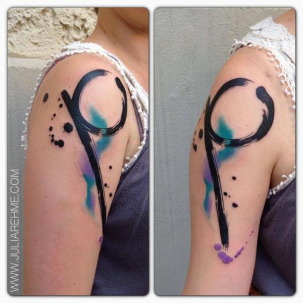Shoulder Abstract Tattoo by Julia Rehme