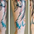 Arm Peacock tattoo by Julia Rehme