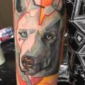 Arm Dog Abstract tattoo by Voller Konstrat