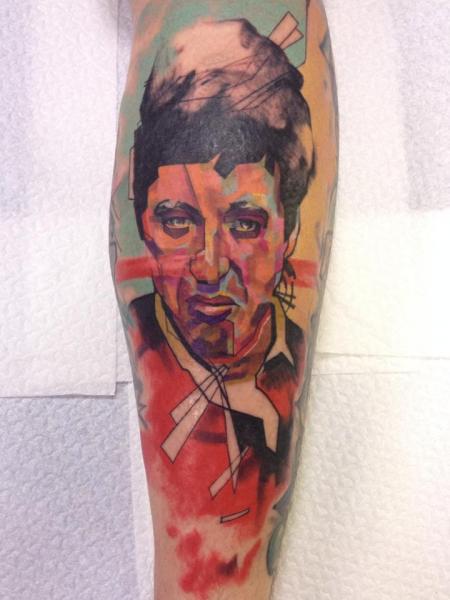 Tatuaggio Braccio Fantasy Al Pacino di Voller Konstrat