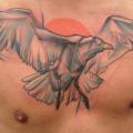 Chest Bird tattoo by Voller Konstrat