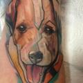 Fuß Hund tattoo von Voller Konstrat