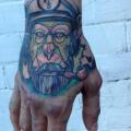 tatuaje Mano Mono sombrero Abstracto por Voller Konstrat