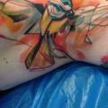 Schulter Vogel Abstrakt tattoo von Voller Konstrat