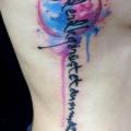 Side Lettering Abstract tattoo by Galata Tattoo