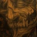 tatuaje Fantasy Espalda Monstruo por 9th Circle