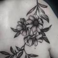 Shoulder Flower Breast tattoo by 9th Circle