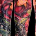 Arm Fantasy Flower tattoo by Mike Woods