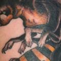 Arm Fantasie Hund Biene tattoo von Three Kings Tattoo