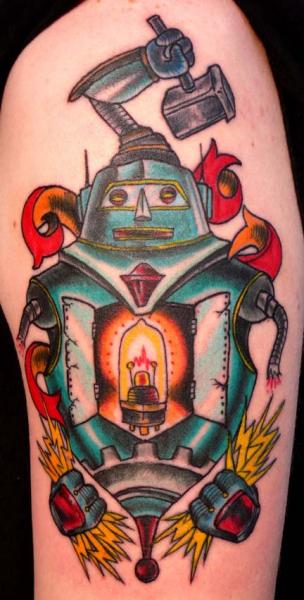 Tatuaggio Braccio Fantasy Robò di Three Kings Tattoo