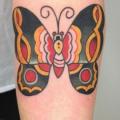 Arm Old School Schmetterling tattoo von Three Kings Tattoo