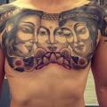 Chest Japanese tattoo by Three Kings Tattoo