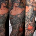 Sleeve Justice tattoo by Three Kings Tattoo