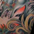 tatuaje Caballo Muslo por Three Kings Tattoo