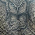 Realistic Back Owl tattoo by JPJ tattoos