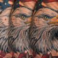 Shoulder Eagle Flag tattoo by JPJ tattoos
